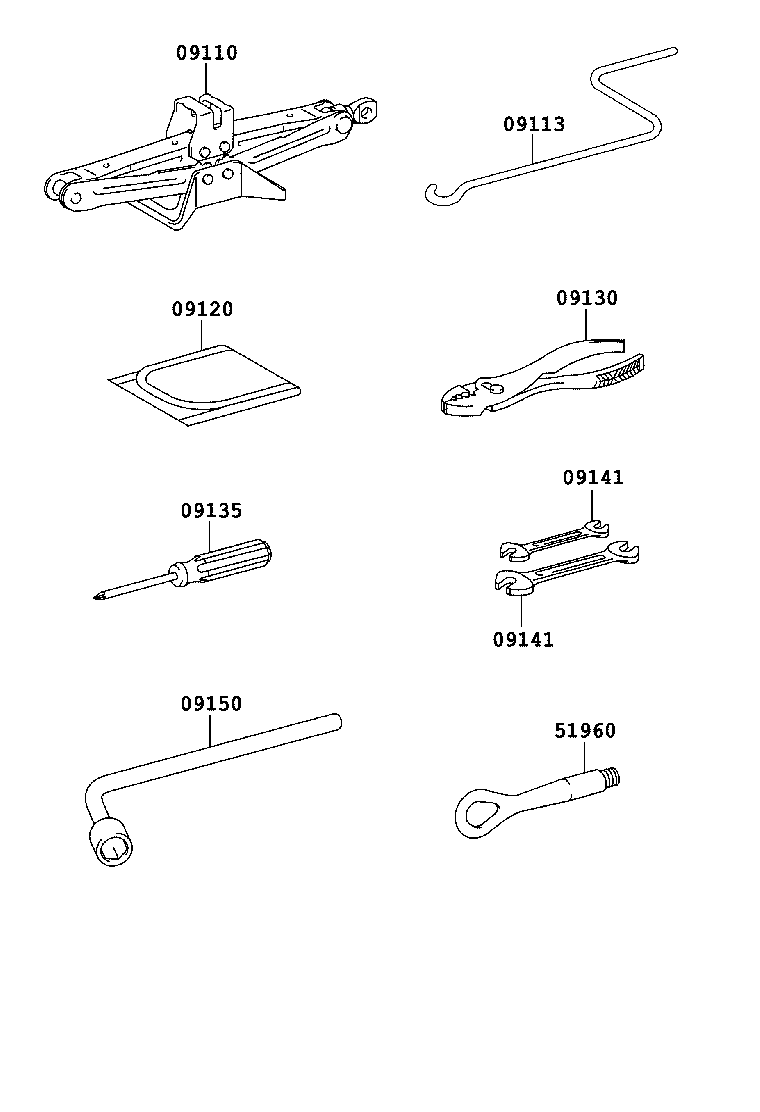  RX270 350 450H |  STANDARD TOOL