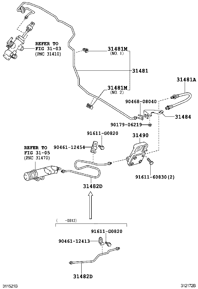  IS250 350 2 D |  CLUTCH PEDAL FLEXIBLE HOSE