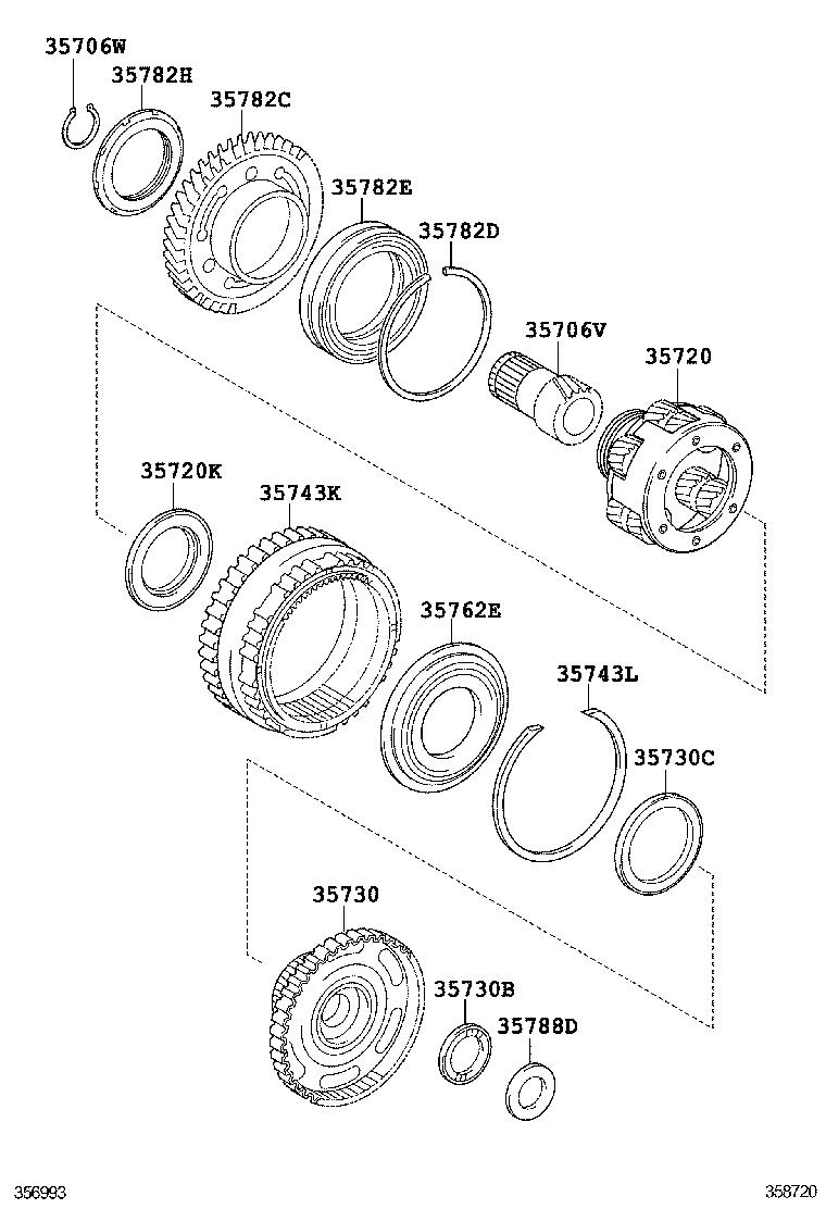  ES250 350 300H |  PLANETARY GEAR REVERSE PISTON COUNTER GEAR ATM