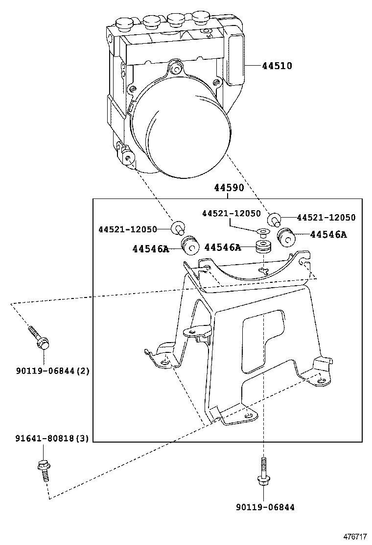  RX270 350 450H |  BRAKE TUBE CLAMP
