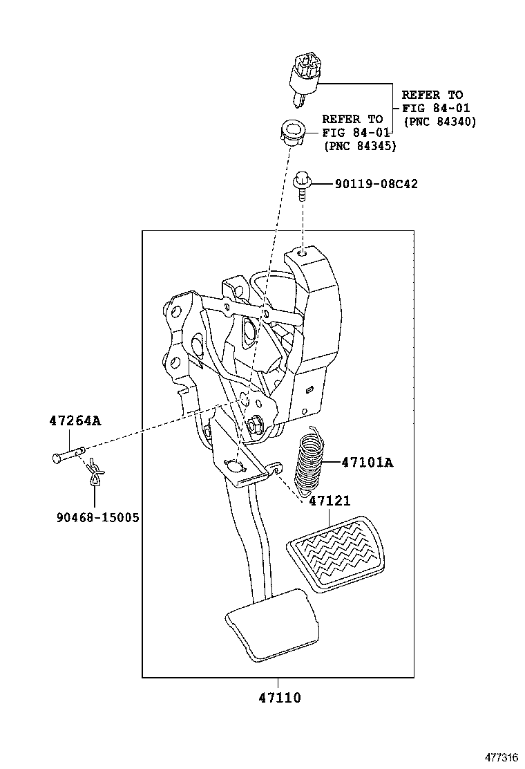  RAV4 |  BRAKE PEDAL BRACKET