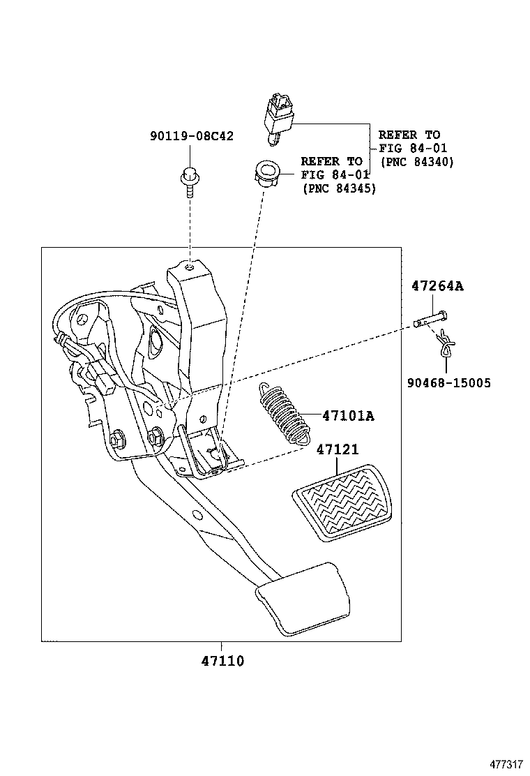  RAV4 |  BRAKE PEDAL BRACKET