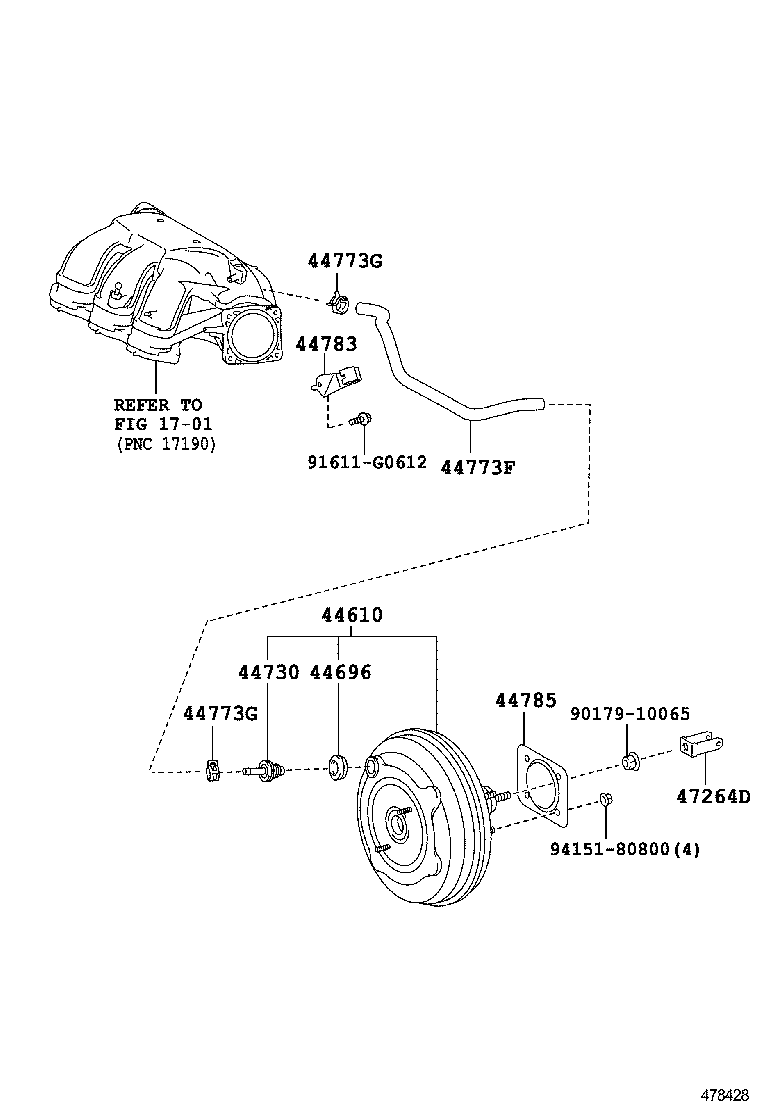  ES250 350 300H |  BRAKE BOOSTER VACUUM TUBE