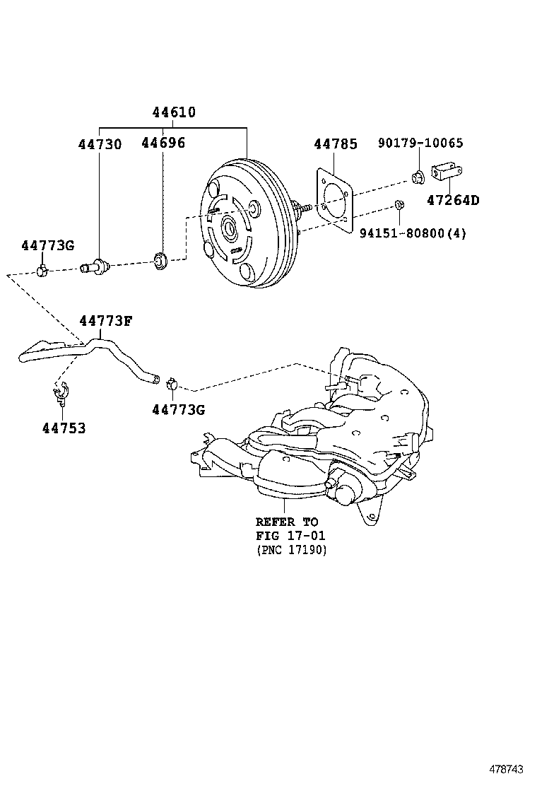  IS250 300H |  BRAKE BOOSTER VACUUM TUBE