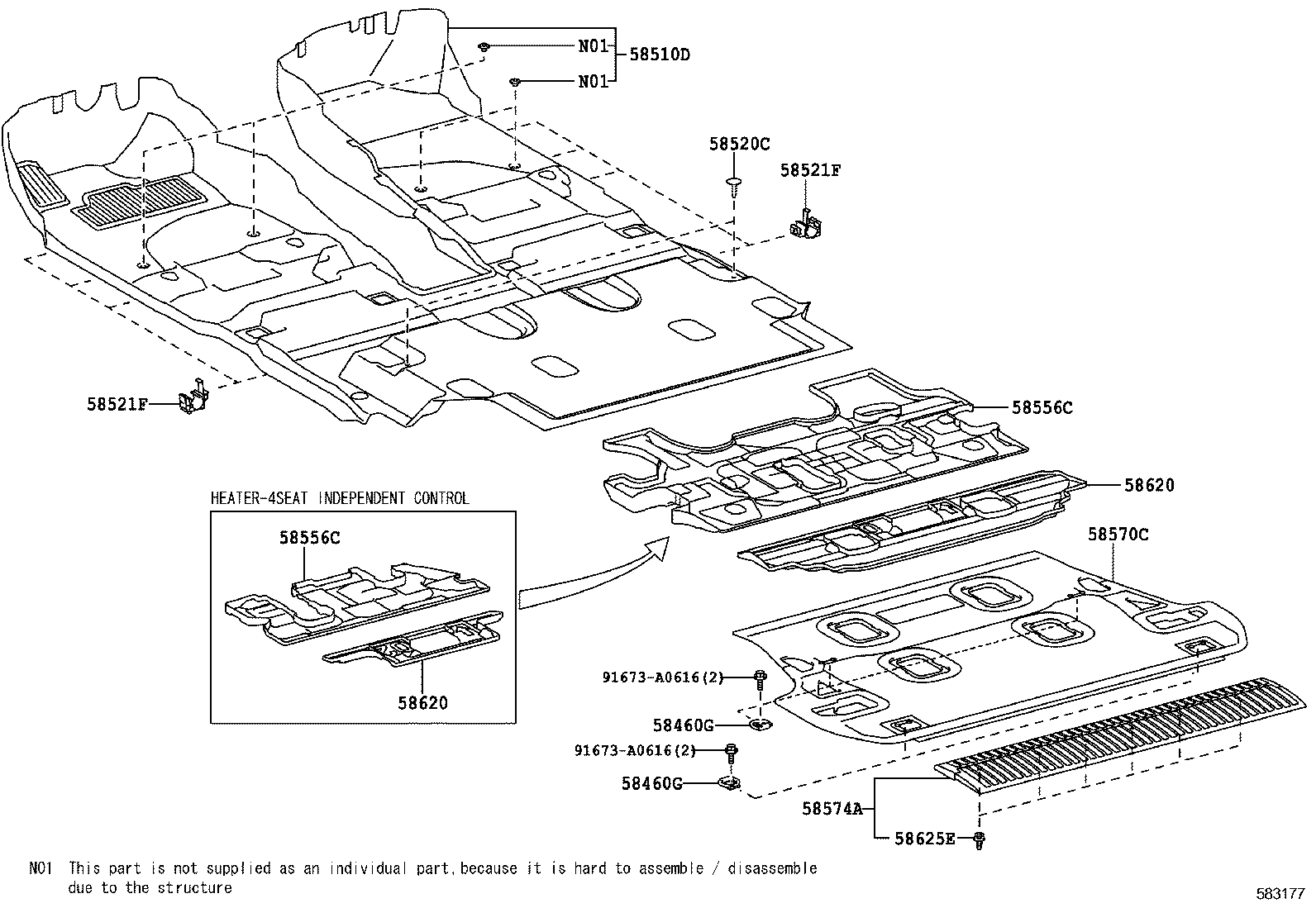  LAND CRUISER 200 |  FLOOR MAT SILENCER PAD