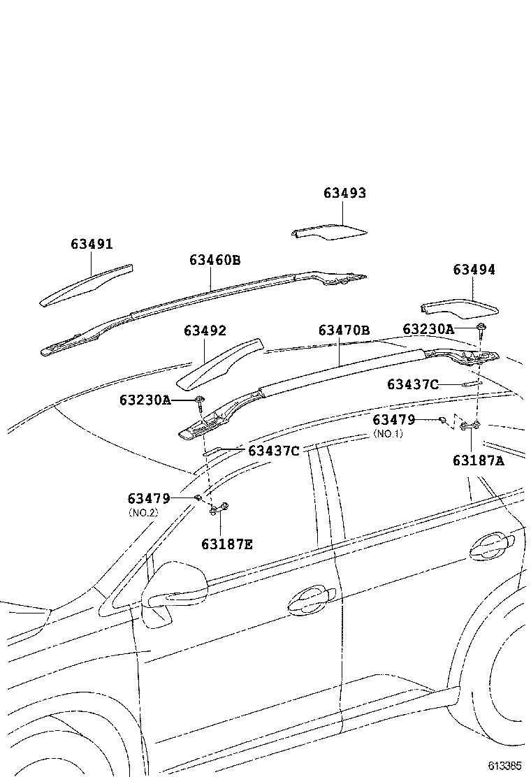  RX270 350 450H |  ROOF PANEL BACK WINDOW GLASS