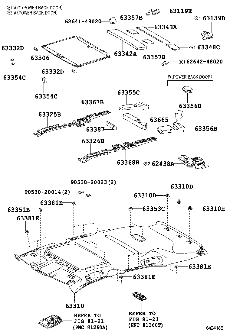  RX270 350 450H |  ROOF HEADLINING SILENCER PAD