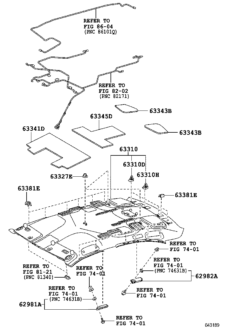  LS600H 600HL |  ROOF HEADLINING SILENCER PAD