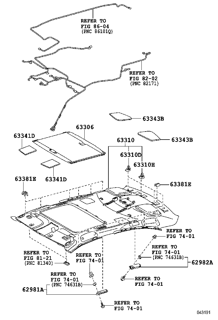  LS600H 600HL |  ROOF HEADLINING SILENCER PAD