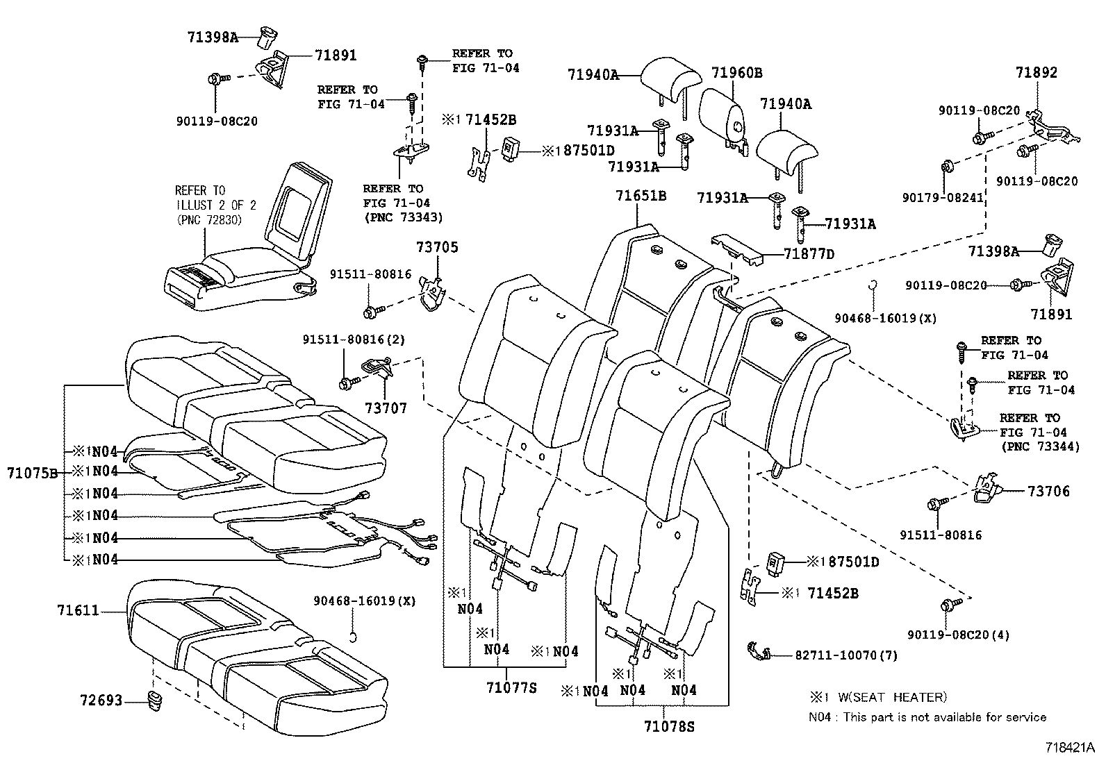  LS600H 600HL |  REAR SEAT SEAT TRACK