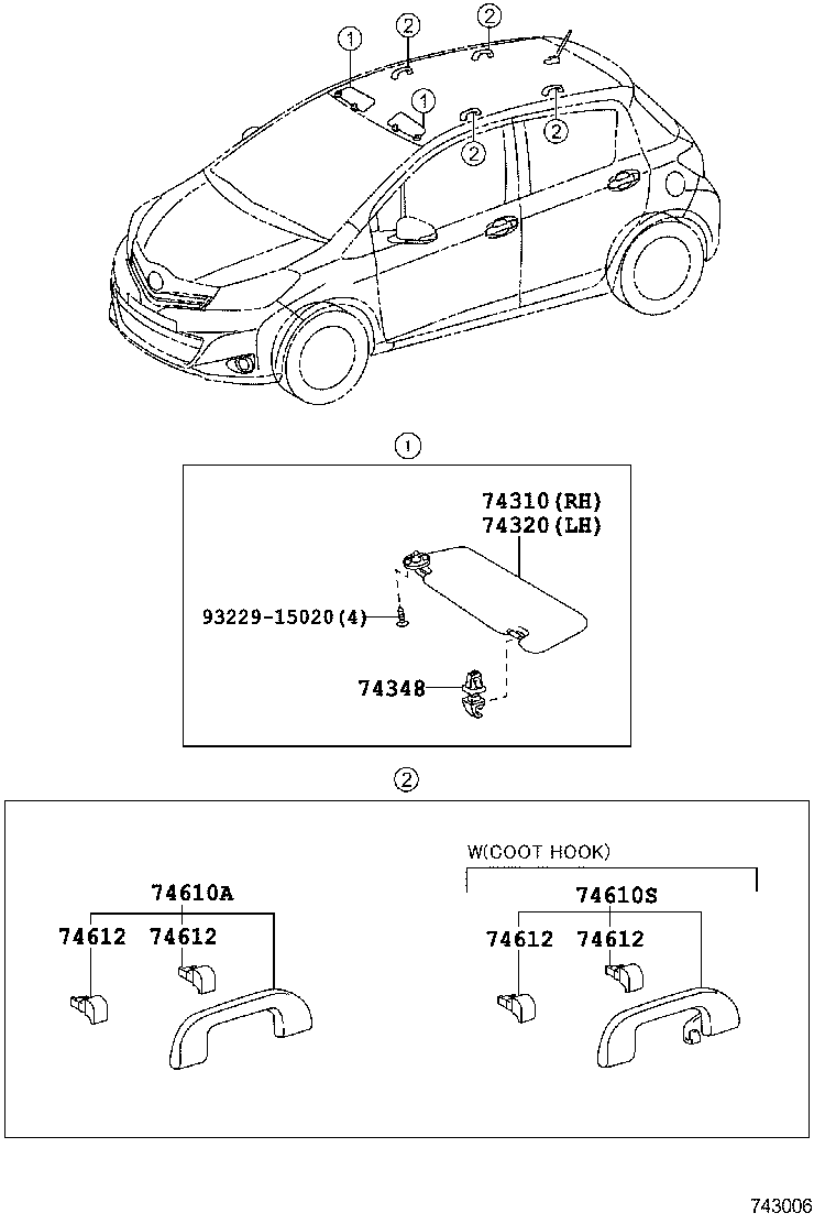  YARIS JPP |  ARMREST VISOR