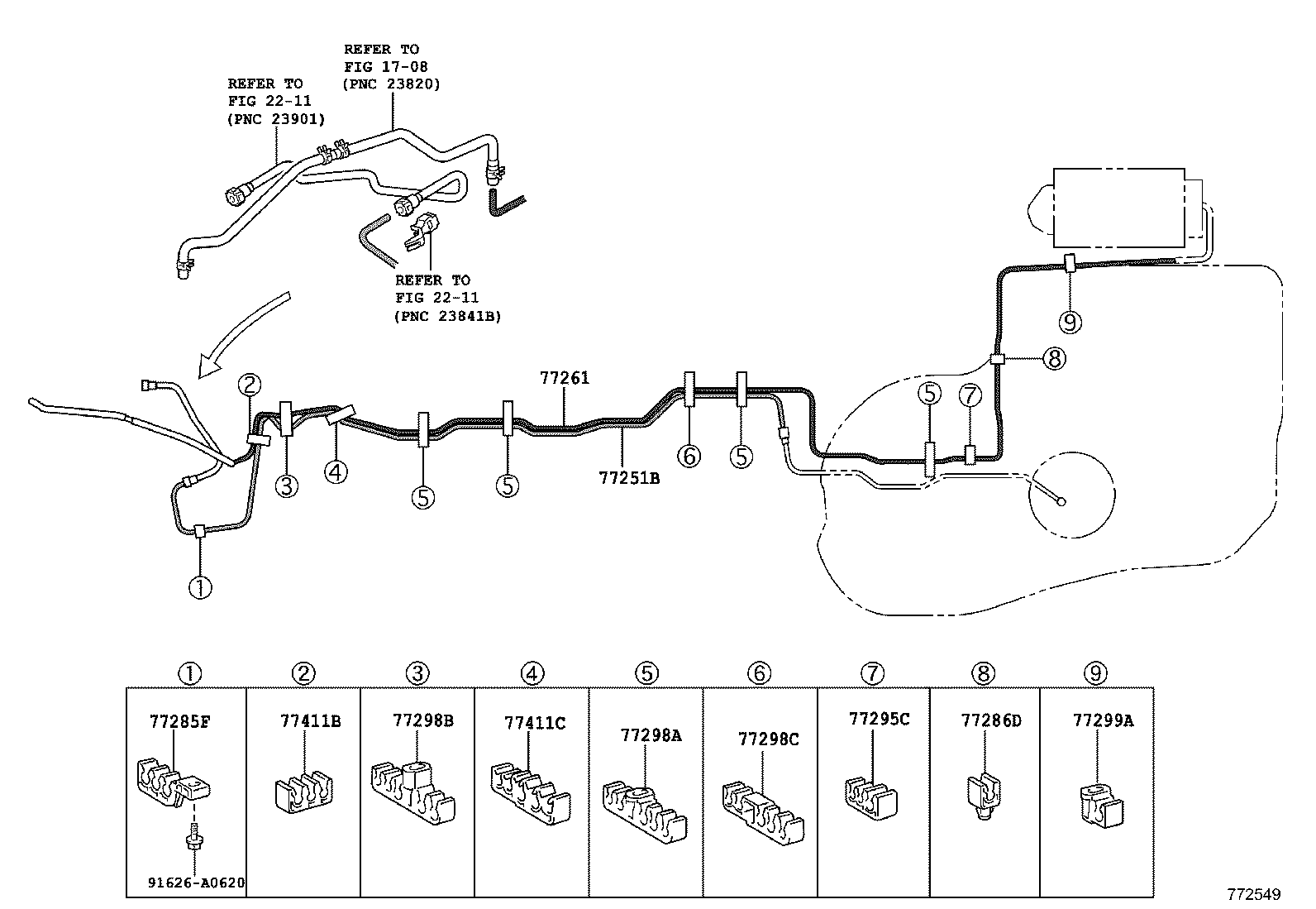  RX270 350 450H |  FUEL TANK TUBE