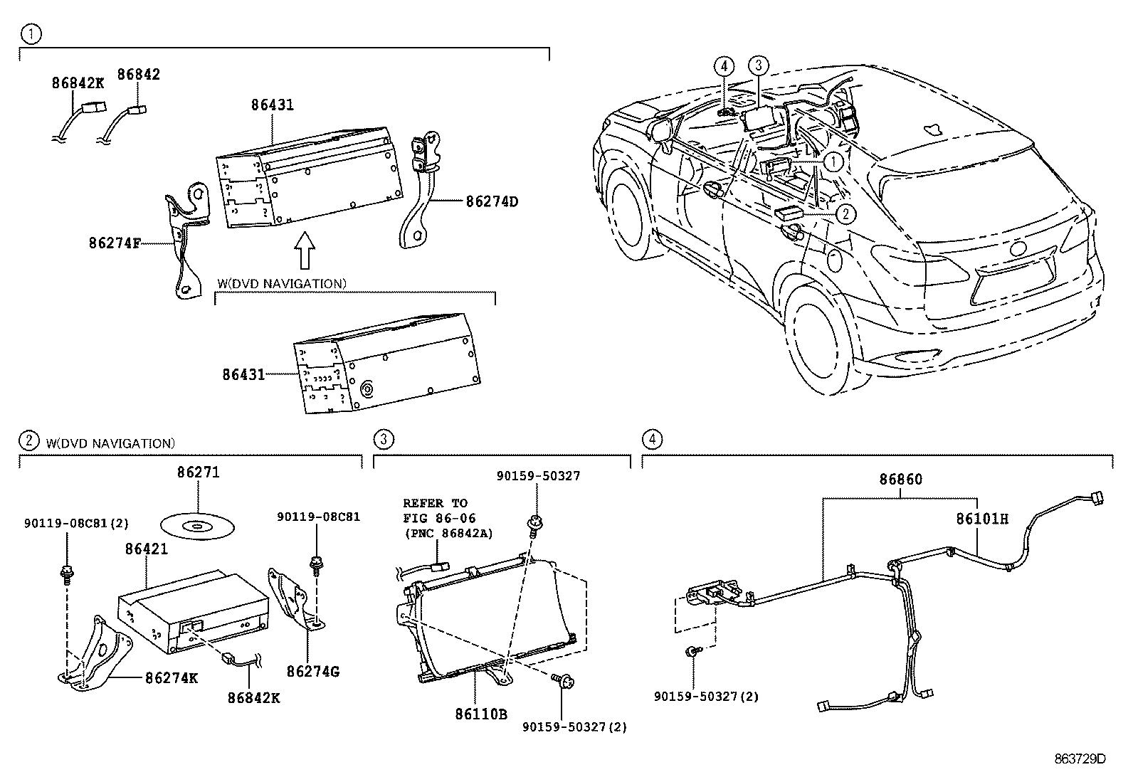  RX270 350 450H |  NAVIGATION FRONT MONITOR DISPLAY