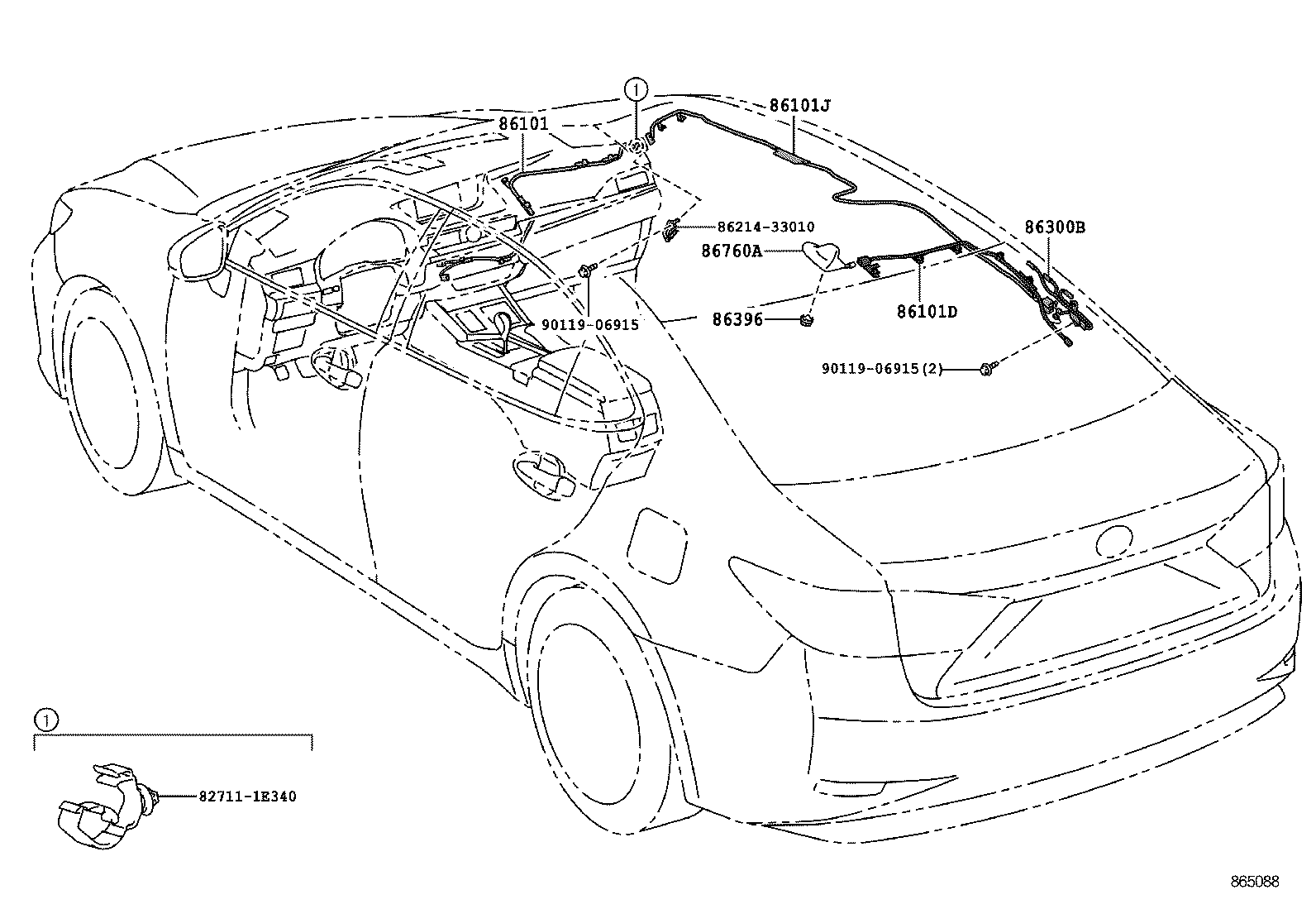  ES250 350 300H |  ANTENNA