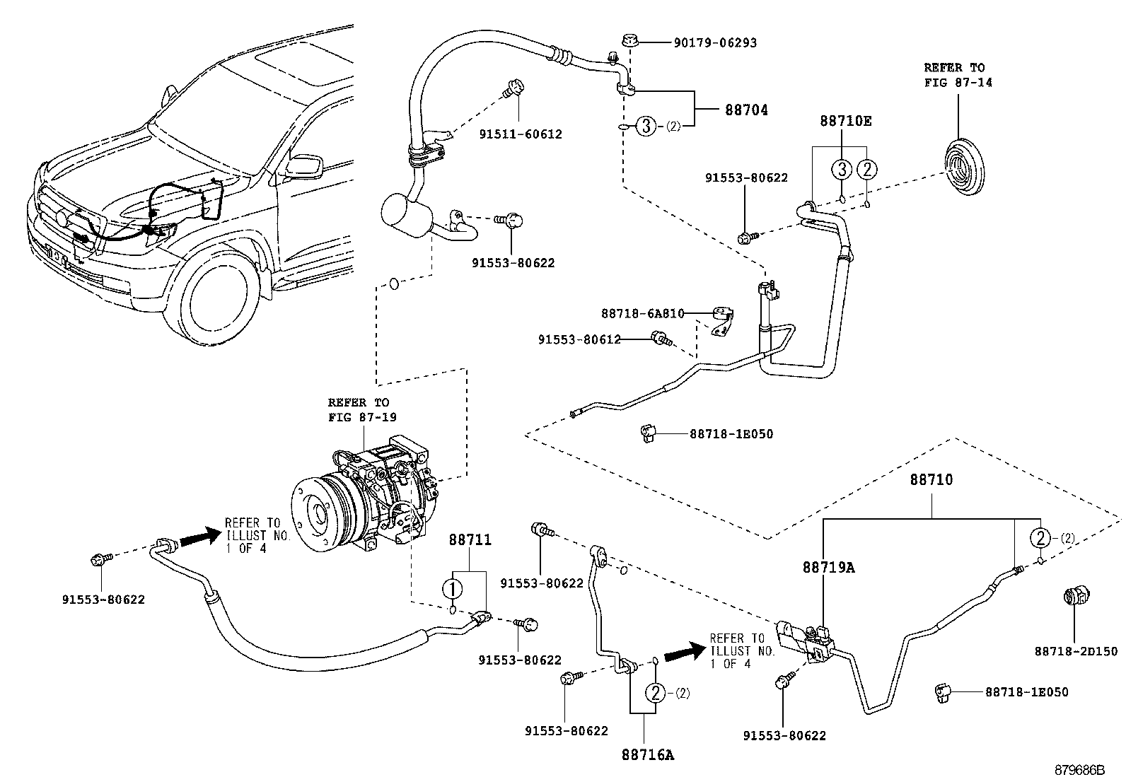  LAND CRUISER 200 |  HEATING AIR CONDITIONING COOLER PIPING