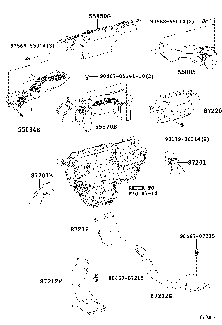  RAV4 |  HEATING AIR CONDITIONING CONTROL AIR DUCT