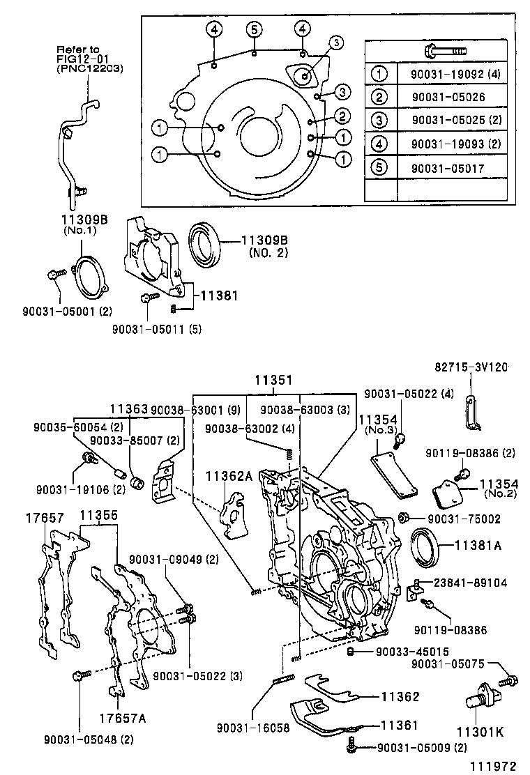 TOYOTA DYNAXZU430-TKFSS3 - TOOL-ENGINE-FUEL - TIMING GEAR COVER 