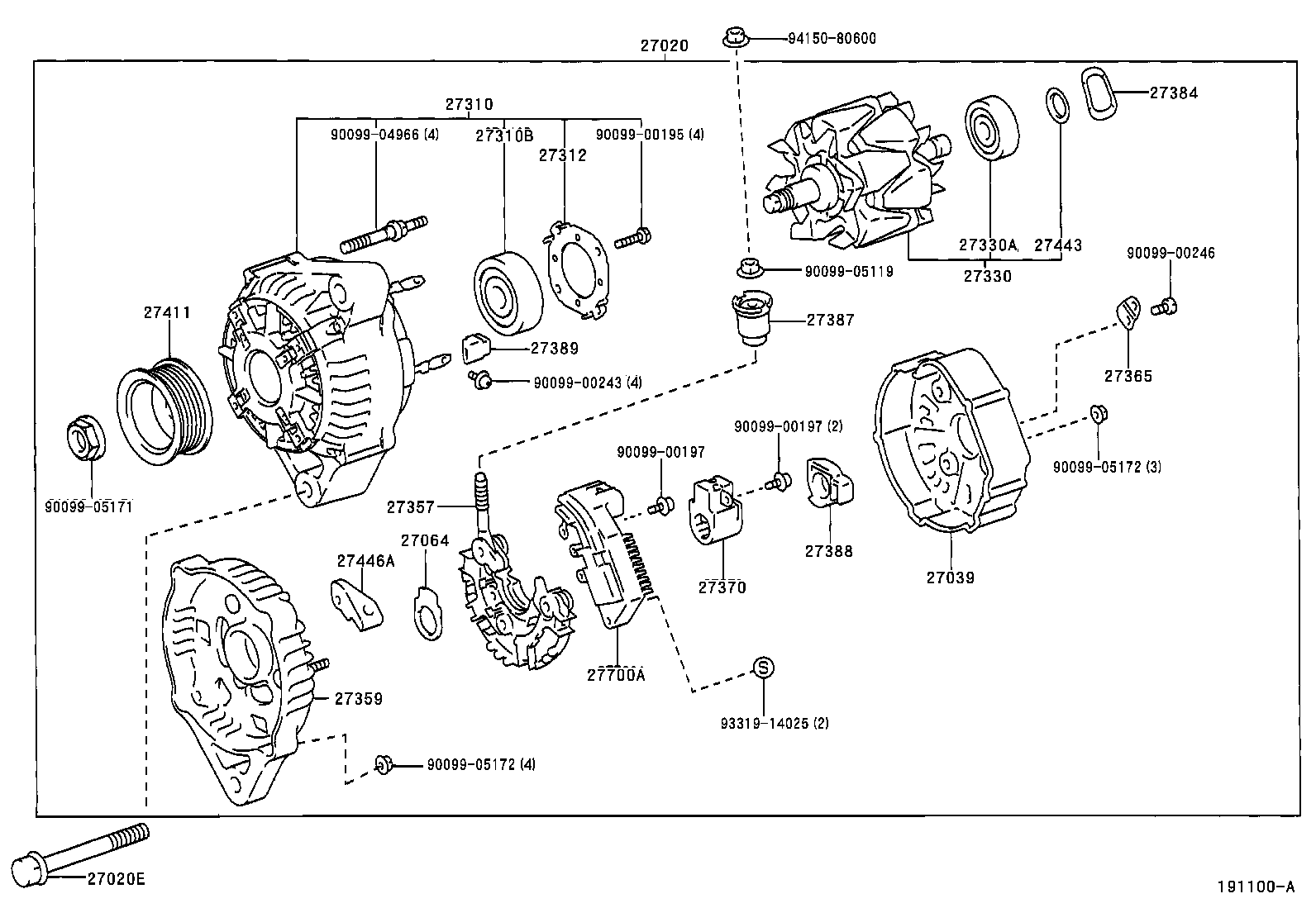  YARIS ECHO VERSO |  ALTERNATOR