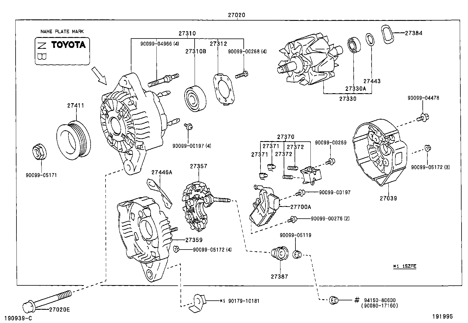  YARIS |  ALTERNATOR