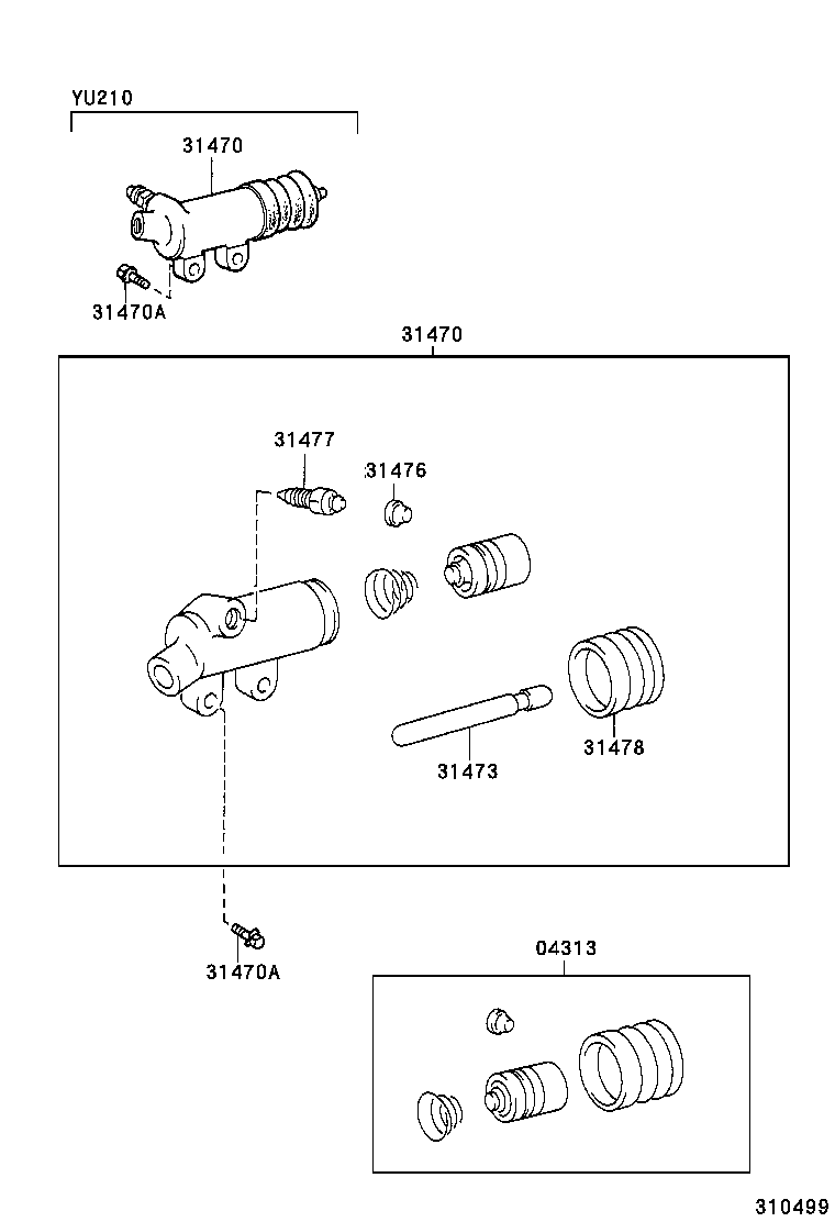  DYNA 200 |  CLUTCH RELEASE CYLINDER