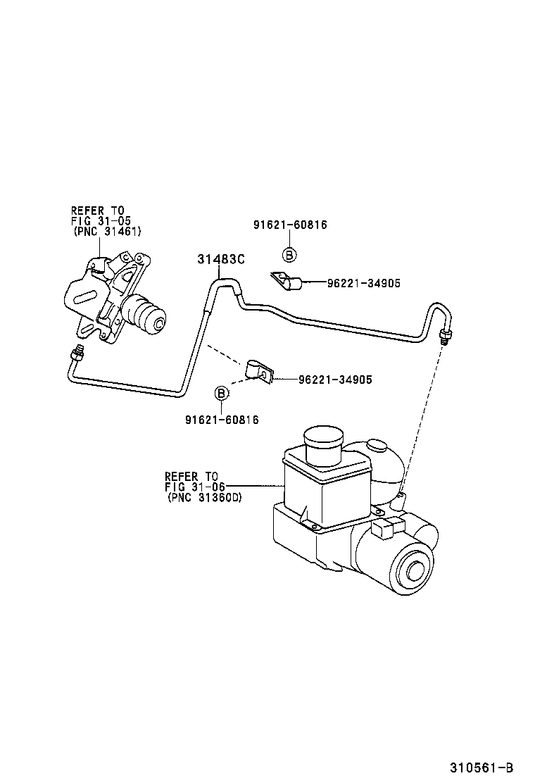  YARIS |  CLUTCH PEDAL FLEXIBLE HOSE