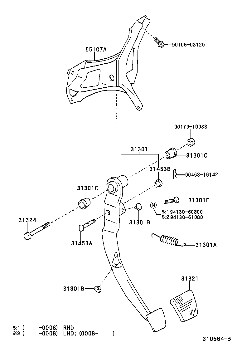  YARIS |  CLUTCH PEDAL FLEXIBLE HOSE