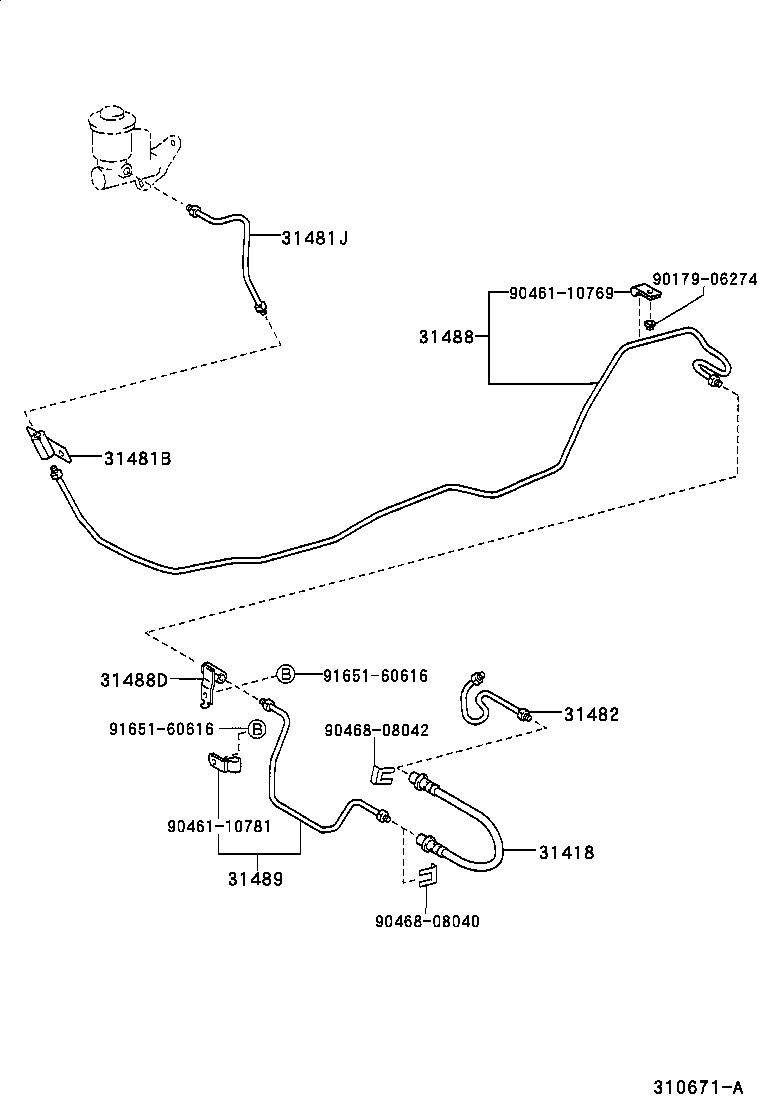  MR2 |  CLUTCH PEDAL FLEXIBLE HOSE