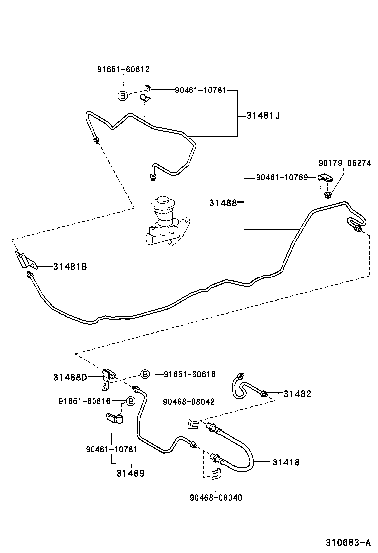  MR2 |  CLUTCH PEDAL FLEXIBLE HOSE