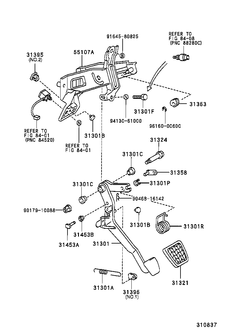  CAMRY |  CLUTCH PEDAL FLEXIBLE HOSE