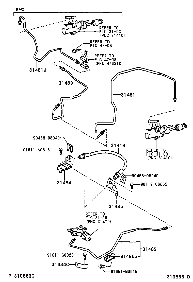  CAMRY |  CLUTCH PEDAL FLEXIBLE HOSE