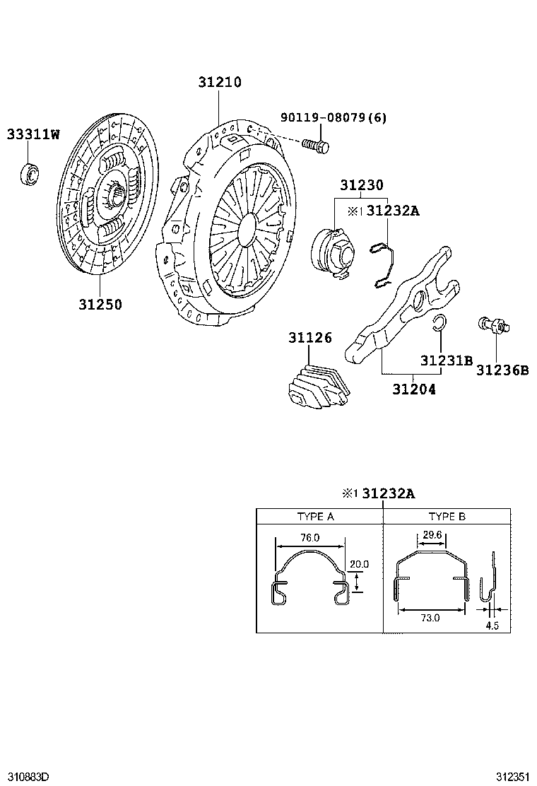  HIACE HIACE S B V |  CLUTCH RELEASE FORK