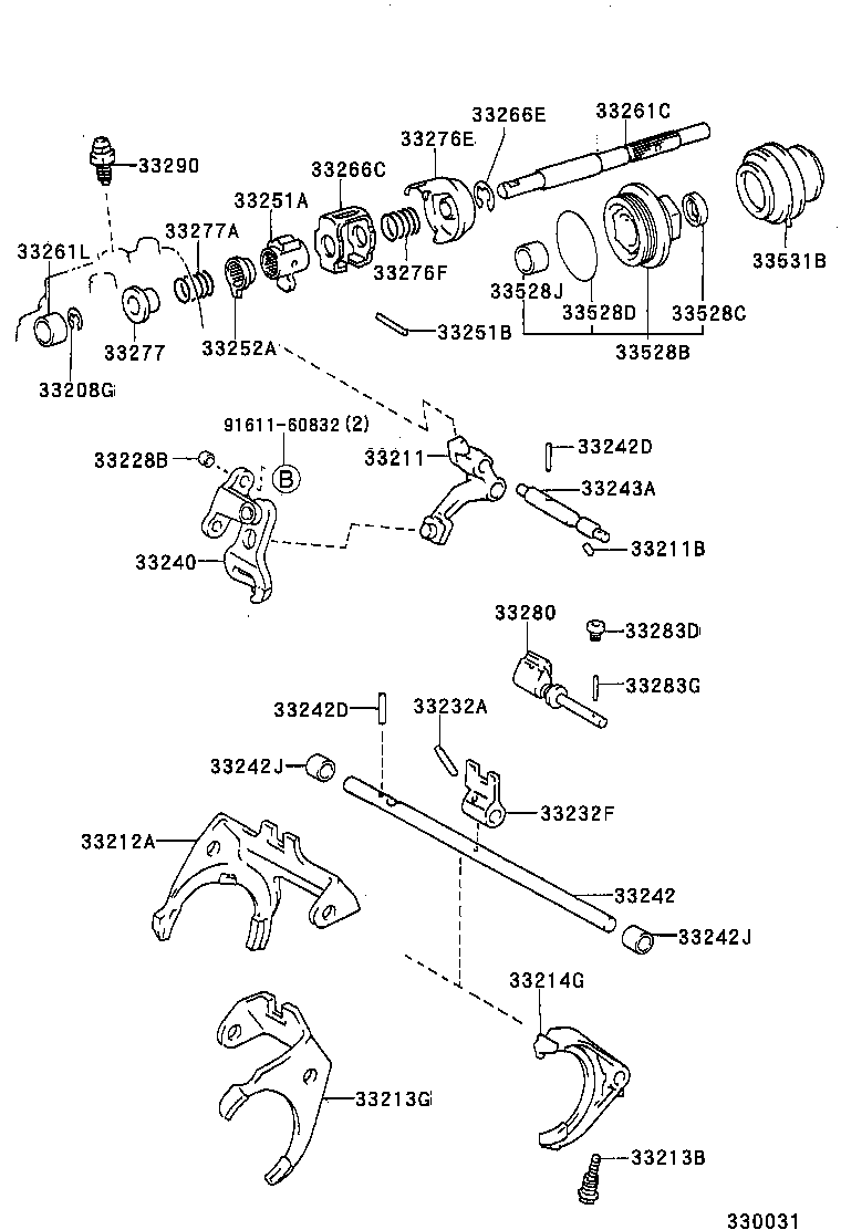  CAMRY |  GEAR SHIFT FORK LEVER SHAFT MTM