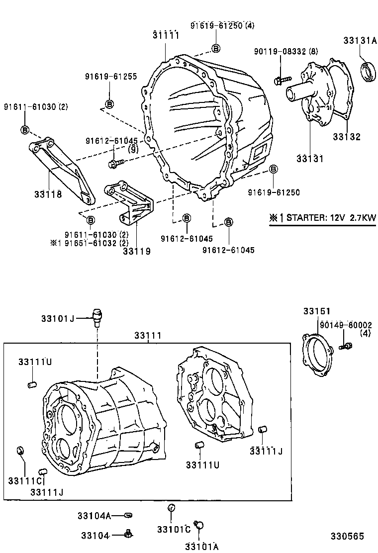  DYNA 100 |  CLUTCH HOUSING TRANSMISSION CASE MTM