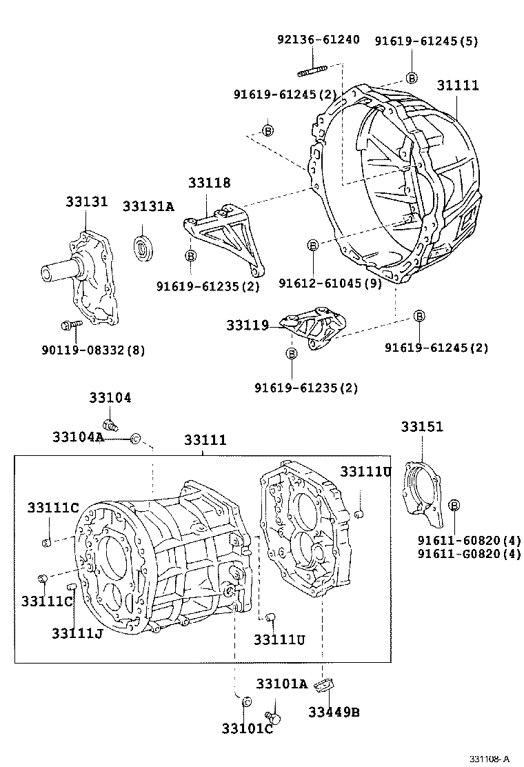  LAND CRUISER 70 |  CLUTCH HOUSING TRANSMISSION CASE MTM