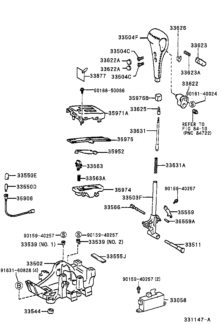  CAMRY |  SHIFT LEVER RETAINER