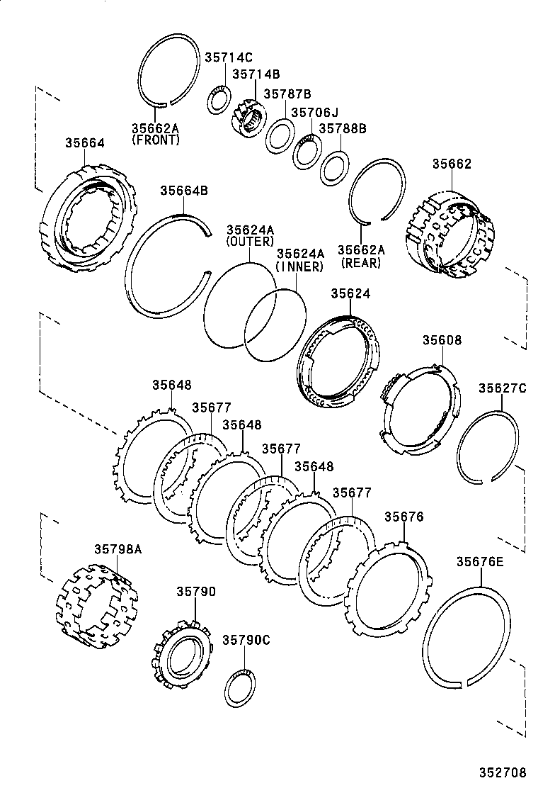  AVENSIS |  CENTER SUPPORT PLANETARY SUN GEAR ATM