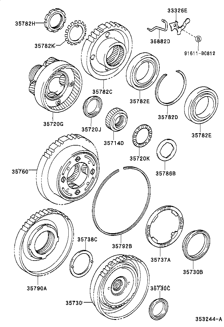  COROLLA VERSO |  PLANETARY GEAR REVERSE PISTON COUNTER GEAR ATM