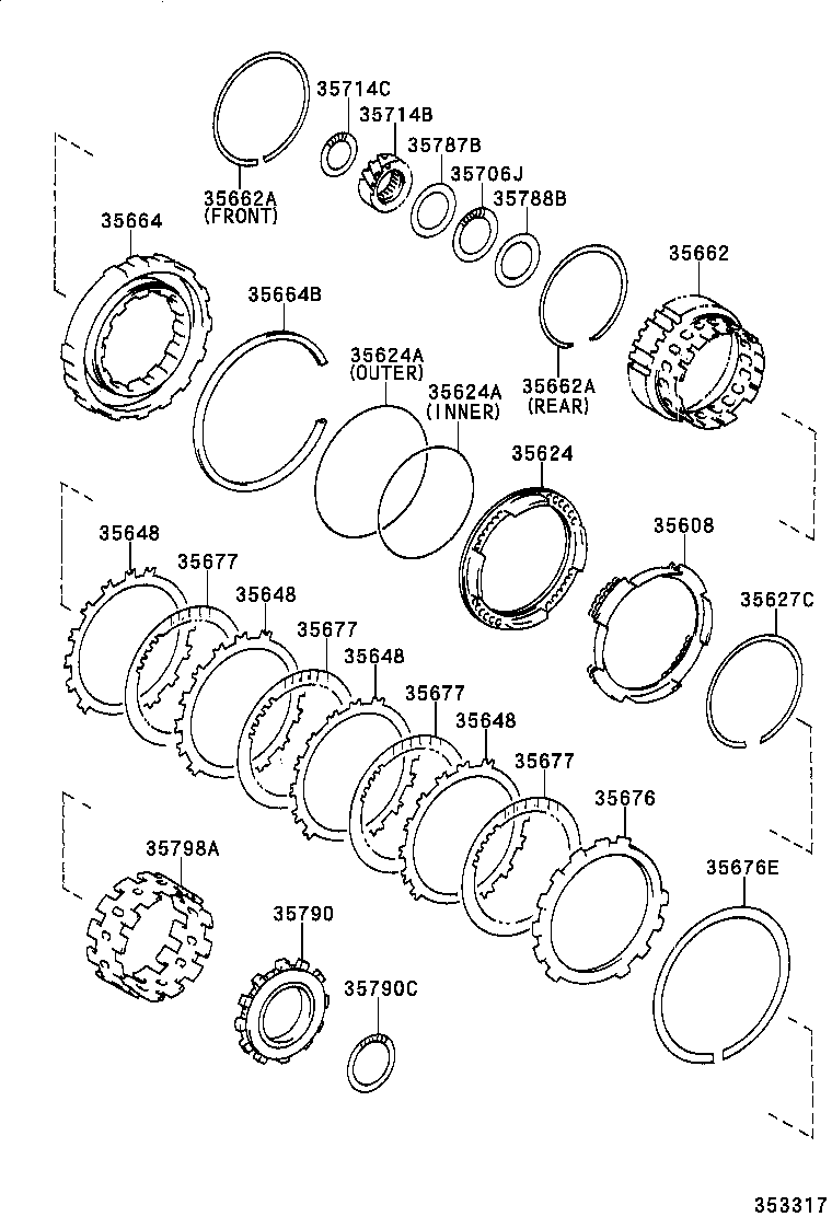  CAMRY |  CENTER SUPPORT PLANETARY SUN GEAR ATM