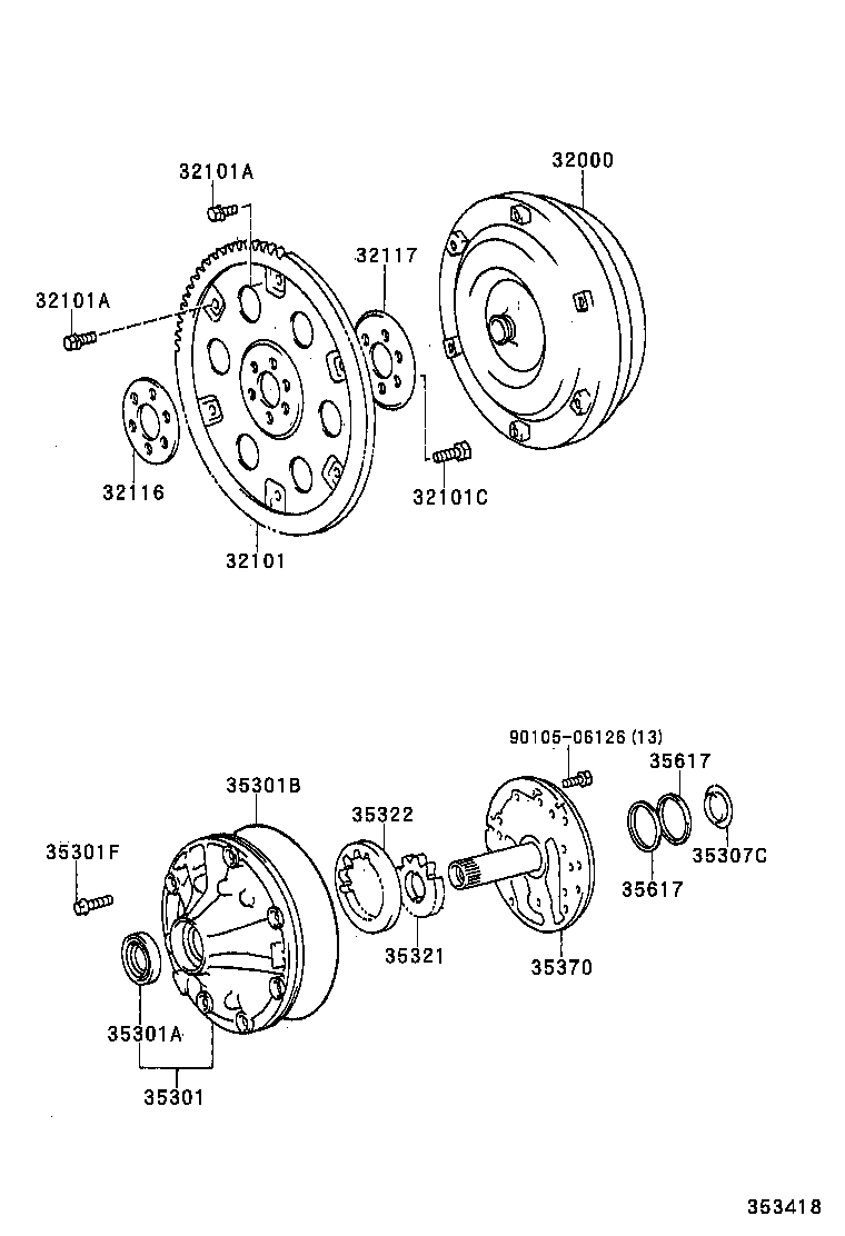  HILUX |  TORQUE CONVERTER FRONT OIL PUMP CHAIN ATM