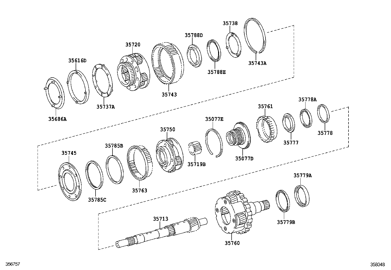  HILUX |  PLANETARY GEAR REVERSE PISTON COUNTER GEAR ATM