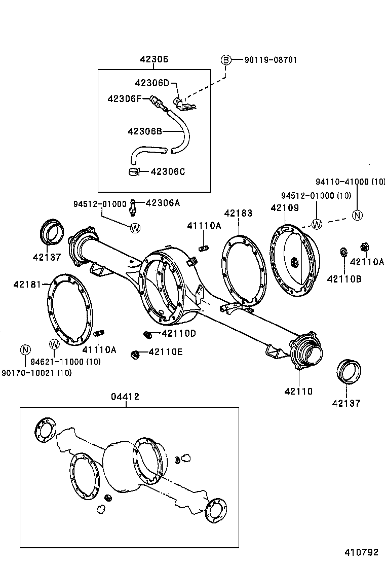  LAND CRUISER 70 |  REAR AXLE HOUSING DIFFERENTIAL