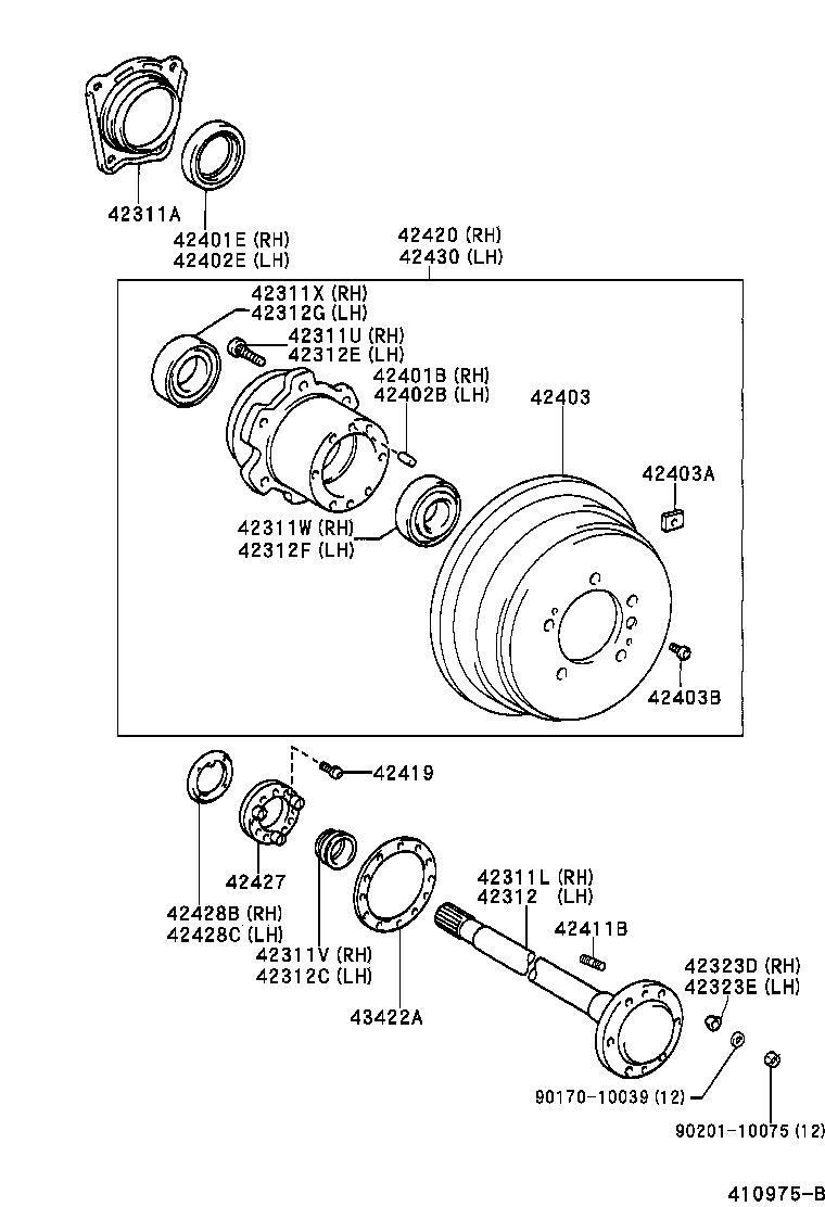  LAND CRUISER 70 |  REAR AXLE SHAFT HUB