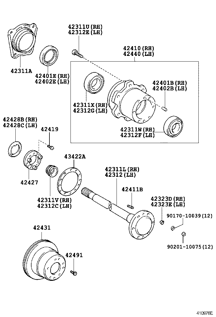  LAND CRUISER 70 |  REAR AXLE SHAFT HUB