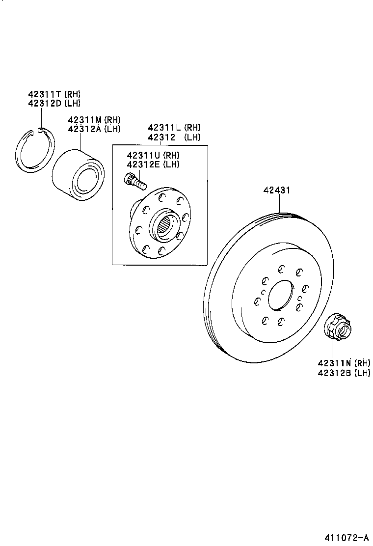  MR2 |  REAR AXLE SHAFT HUB