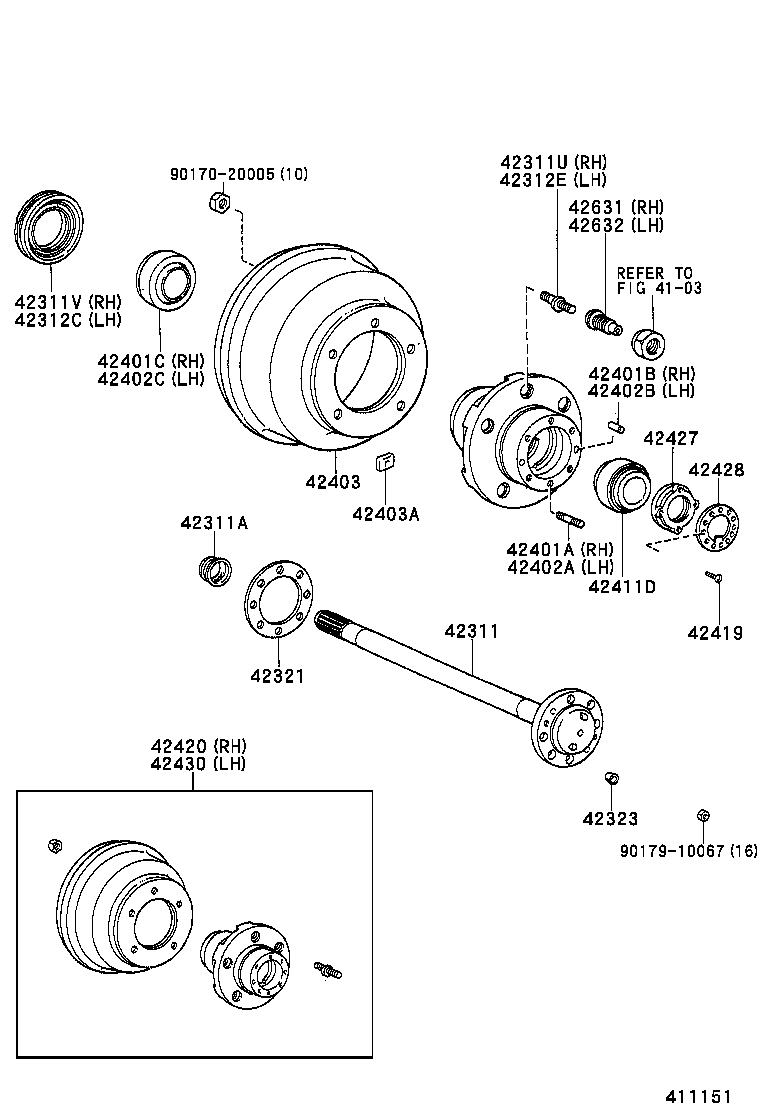  DYNA 200 |  REAR AXLE SHAFT HUB