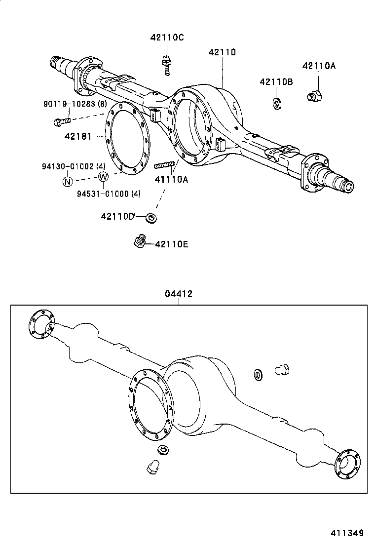  DYNA 200 |  REAR AXLE HOUSING DIFFERENTIAL