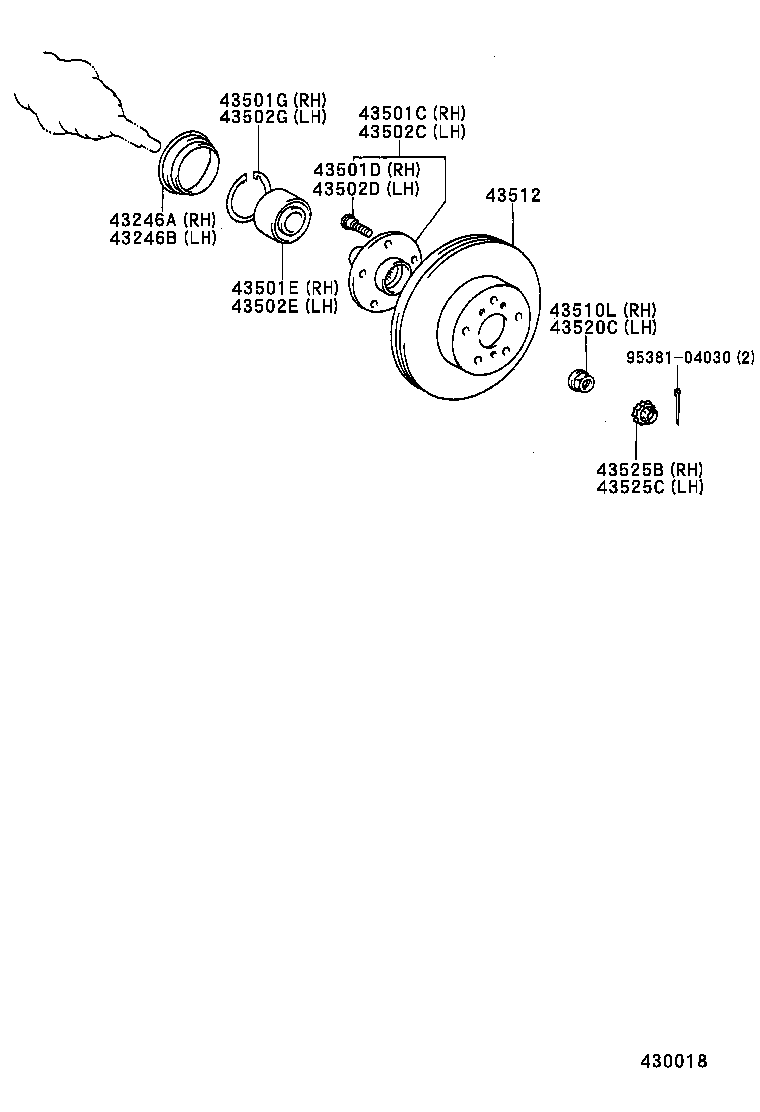  CAMRY |  FRONT AXLE HUB