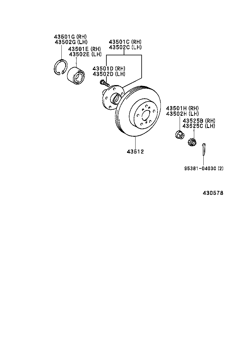  AVENSIS |  FRONT AXLE HUB