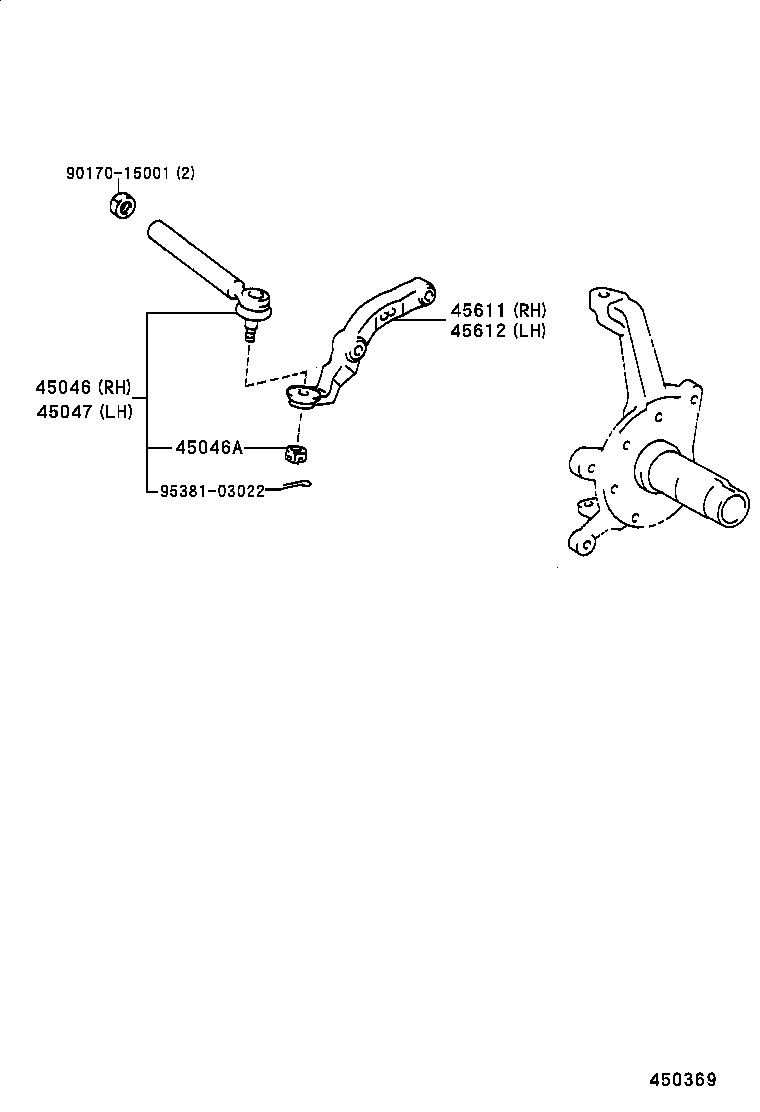  HIACE HIACE S B V |  FRONT STEERING GEAR LINK