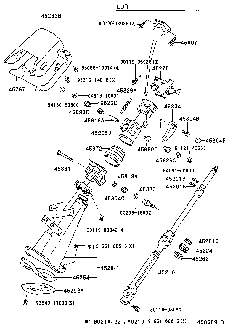  DYNA 200 |  STEERING COLUMN SHAFT